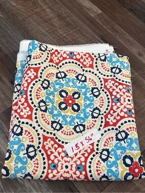 WAVERLY MEDALLION FLORAL DAMASK FABRIC 1.5 yards 56” outdoor sun shade